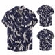 thumbnail image 1 of Camisas De Vestir Para Hombre Manga Larga Camisa de Fashion Casual Top de gran tamaño Lapel Button Fashion Camisa Rubia de manga corta Retro Impreso Camisa Casual impresa (Dark Blue, 3XL), 1 of 7
