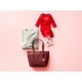 thumbnail image 3 of Michael Kors Charlotte Large Logo and Leather Top-Zip Tote Bag (Black), 3 of 4