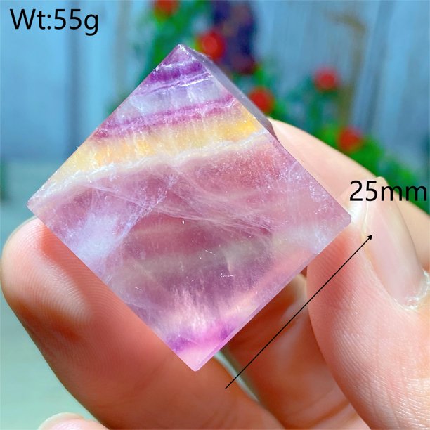 Cubo de fluorita de caramelo con cristales naturales curativos de alta calidad, minerales energéticos, decoraciones para el hogar, regalo, adornos de escritorio de Reiki, manualidades