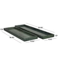 thumbnail image 3 of CosmoLiving by Cosmopolitan 22", 18"W Green Marble  Tray with Raised Border, 2-Pieces, 3 of 7