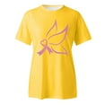thumbnail image 4 of TSADFHJI Hauts Col en V pour Femmes Serré T-Shirt Imprimé Manches Courtes Col Rond Blouse TG Jaune, 4 of 5