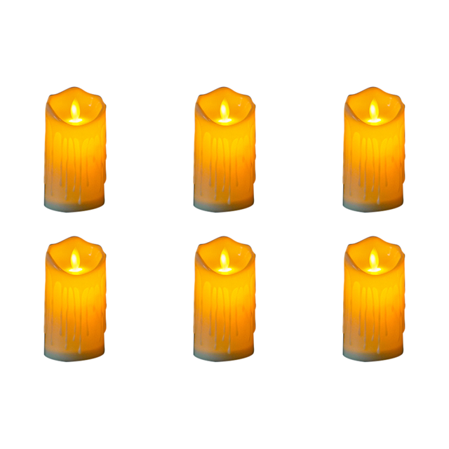 Velas sin llama LED candelita parpadeante boda fiesta en casa luz (5x11cm)