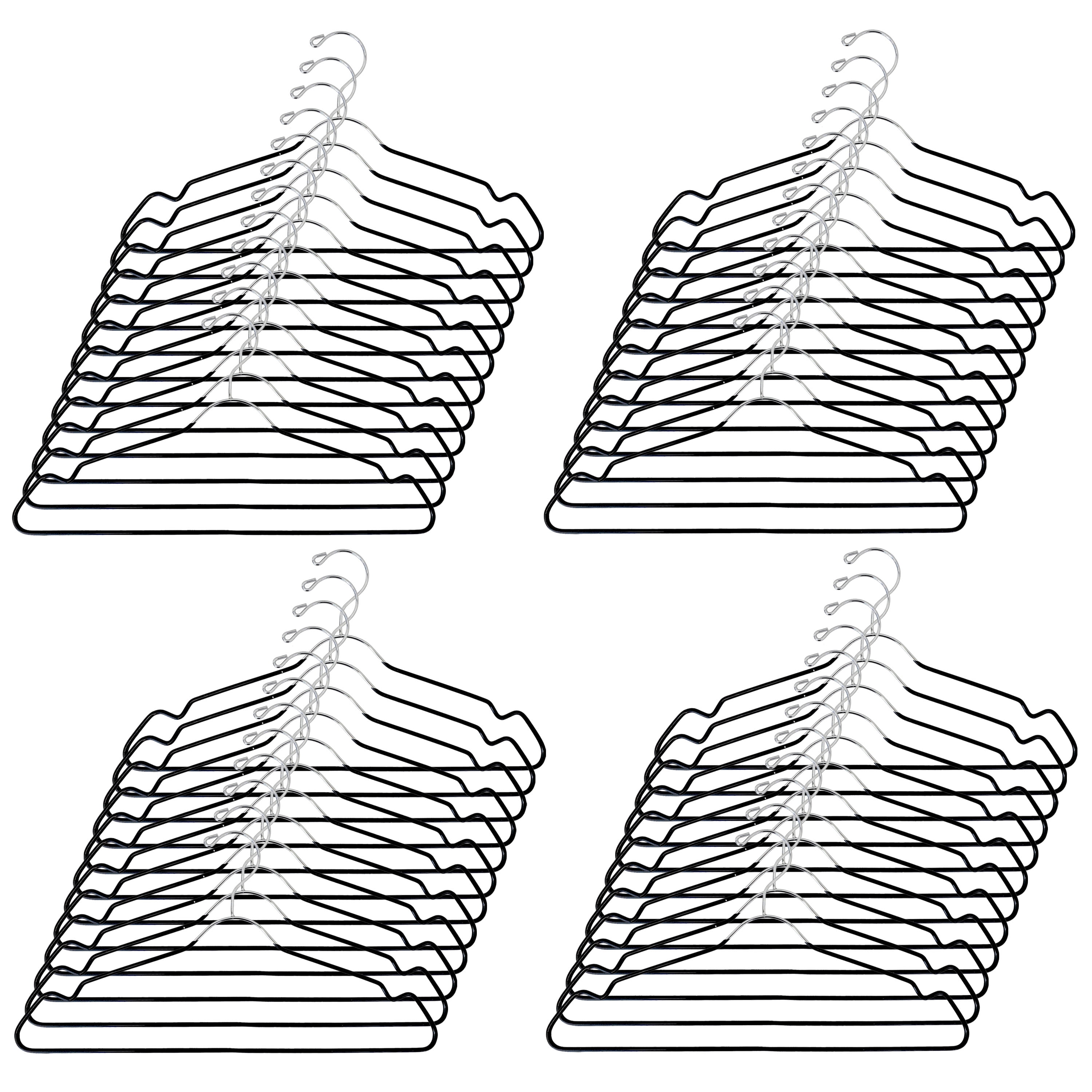 USTECH Strong Metal Clothes Hanger Set | Heavy Duty Coat, Pant, and Suit  Standard Hangers | Keep Your Clothes Organized and Wrinkle-Free | Pack of 12
