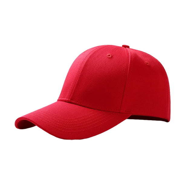 Sonducket Protección solar universal de la gorra de béisbol del tamaño del poliéster para la gorra de béisbol universal de los entusiastas Sombreros rojo