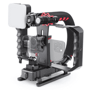 Zeadio Smartphone Camera Stabilizer with RGB Light & Microphone, Compatible with DSLR, iPhone & Android