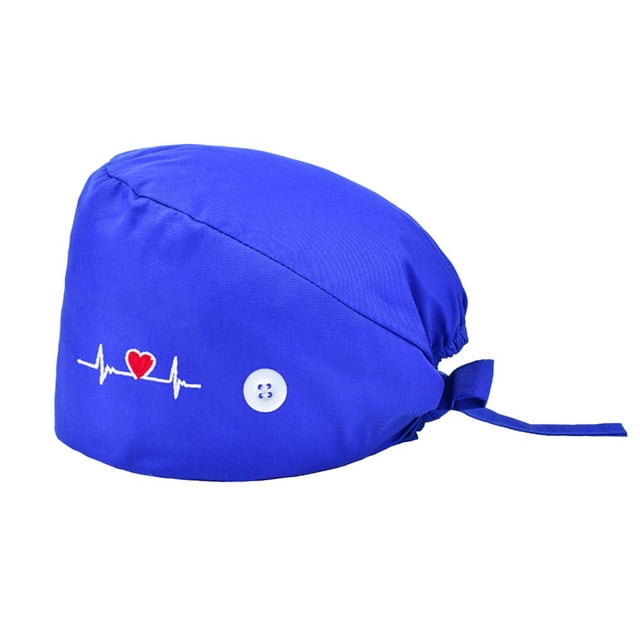 Operating Hats Nurses Gourd-shaped Long-time Service Pure Color Dull Polish Assorted Colors Buttons Christmas Day Bouffant Caps 38