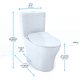 thumbnail image 2 of TOTO® Aquia® IV Two-Piece Elongated Dual Flush 1.28 and 0.9 GPF Toilet with CEFIONTECT® and SoftClose® Seat, WASHLET®+ Ready, Cotton White - MS446234CEMFGN#01, 2 of 5