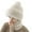 White, variant on GPOECD Women Winter Hat with Scarf Set Windproof Knitted Ear Cold Weather Grey,One Size