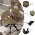 thumbnail image 3 of 31" Round Dining Table, Farmhouse Small Kitchen Table for 2-4 People, Space Saving Circle Dinner Table with Metal Legs, for Living Room, Small Space, 3 of 9