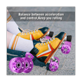 thumbnail image 5 of Patins à Roulettes 8 Pcs 32 X 58Mm 82A avec Roulements, pour Usage Intérieur Ou Extérieur, avec Clé pour Retrait de Roue Violet, 5 of 5