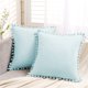 thumbnail image 1 of Funda de almohada de terciopelo, paquete de 2 fundas de almohada decorativas para sofá cama, sofá, silla, funda de tapicería, funda de almohada cuadrada sólida, 40x40cm Ormromra ZH-370-4, 1 of 7