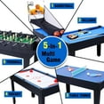 thumbnail image 4 of Rugerasy 5 in 1 Multi-Game Table,Combo Game Table with Billiards,Push Hockey,Foosball,Ping Pong,Basketball for Adults,Portable Multi Game Combination Table Set for Home,Game Room,Black/blue, 4 of 7