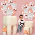 thumbnail image 3 of Rose Gold Tooth Theme Balloons Set, Dental Graduation Party Balloons Decoration, Ivory Tooth Foil Balloons, 12 inch Confetti Balloons for Dental Graduation Decor Birthday Party Supplies, 3 of 6