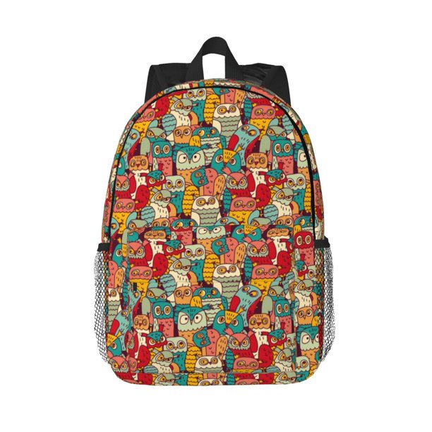 Easygdp Funny Owl Bird Mochila Ligera de 15 Pulgadas para Estudiantes, Mochila Cómoda para la Escuela y Viajes, Correas Ajustables