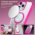 thumbnail image 4 of GUAGUA 2-in-1 Case for iPhone 16 Pro, 6.3" Built-in Invisible Stand, Magnetic Mobile Cover for iPhone 16 Pro, Phone Case with Stand Translucent Red, 4 of 8