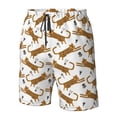 thumbnail image 2 of Yiaed Leopard Print Print Men's Swim Trunks with Lining Quick Dry Sports Shorts Beach Shorts Boardshorts-Small, 2 of 5