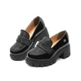 thumbnail image 1 of Mocasin Infantil Niña Plataforma Brillos Negro Salamandra negro 21, 1 of 6