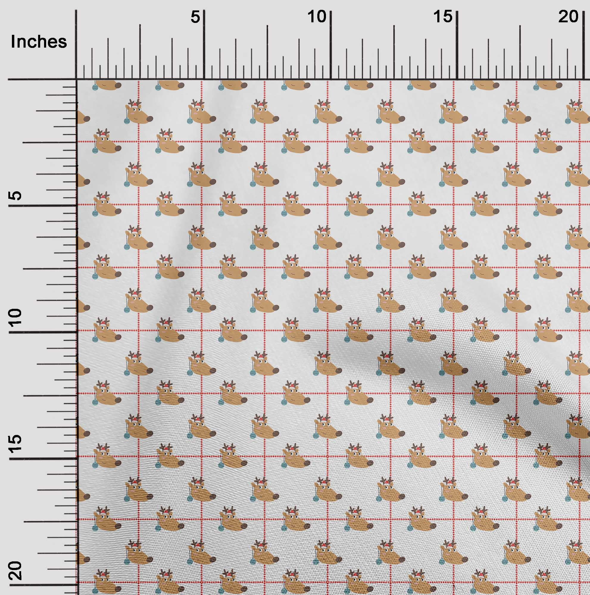 oneOone Cotton Jersey White Fabric Merry Christmas Quilting Supplies Print Sewing Fabric By The Yard 58 Inch Wide-0C4