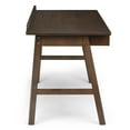 thumbnail image 5 of Rylie 60 inch Wide Solid Wood Transitional Desk in Natural Aged Brown, 5 of 6