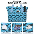 thumbnail image 2 of Tote Bag for Women - Blue Dachshunds Dog Shoulder Bag - Large Utility Work Duffle Bag with Zipper Handbag for Travel, Work, Sprots, 2 of 5