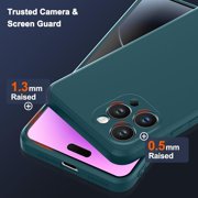 for iPhone 12 Mini Case, Thin Liquid Silicone Case,Shockproof,Slim Thin Phone Case for iPhone 12 Mini, Full Body Screen Camera Protective Cover-Green 2-IP12mini-13