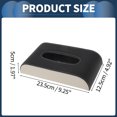thumbnail image 4 of Organizador de caja de pañuelos para automóvil Unique Bargains, con costura en los bordes, PU, 9.25"x4.92"x1.97", negro y beige, 1 pieza, 4 of 6