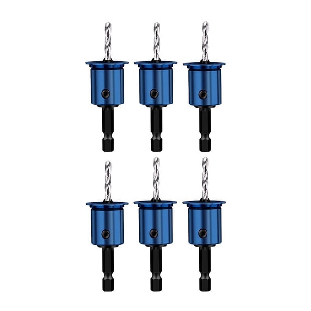Juego De 6 Brocas Avellanadoras Para CarpinteríA Con VáStago Hexagonal De 10 Mm, Abridor De Orificios Limitado 2 En 1