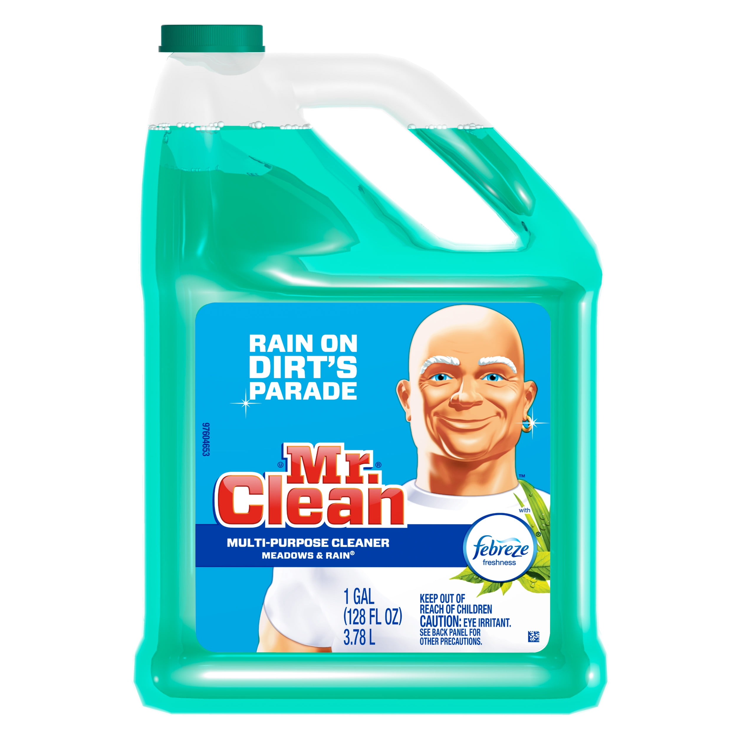 Mr. Clean Liquid MultiPurpose Cleaner with Febreze, Meadows & Rain, 128 fl oz