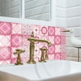 thumbnail image 6 of Wall Tile Stickers Peel and Stick Backsplash Decals 10Pcs Pink Flowers Pattern Decor Kitchen Bathroom Mural 5.9"x5.9", 6 of 8
