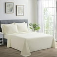 thumbnail image 1 of Marina Decoration Ultra Soft Silky Deep Pocket Solid Rayon from Bamboo Bedding All Season Sheet Set, Ivory Color, 1 of 7