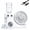 White, variant on 2026 New Portable USB Rechargeable Misting Table Fan,3D Surround Mini Desktop Cooling Air Circulator with Mist Spray with Hydrating Mode,3 Speeds,Quite,Compatible with 30mm water bottles (Pink)
