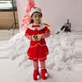 thumbnail image 5 of Yuncity Baby Boy Christmas Outfit Girls Xmas Santa Warm Outwear 5Pc Clothes Set Watermelon Red 3-4 Years, 5 of 5