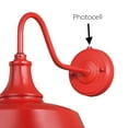 thumbnail image 3 of Vaxcel Dorado 1 Light Dusk to Dawn Red White Farmhouse Barn Dome Outdoor Wall Lantern, 3 of 3