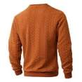 thumbnail image 4 of Mens Sweaters Quarter Zip Pullover Mens Quilted Sweatshirt and Pants Set (Orange XXL), 4 of 8