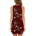 thumbnail image 2 of QINCAO Women Dresses Sleeveless Short Dresses for Women O-Neck Floral Print Casual Loose Summer Female Dresses, 2 of 3