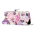 thumbnail image 2 of Nalacover Wallet Case for iPhone 8 Plus / iPhone 7 Plus with Painting Pattern PU Leather Magnetic Kickstand Flip Folio Cover, Card Slots Holder Soft Silicone Shockproof Protective Case, Purple Flower, 2 of 8