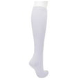 thumbnail image 3 of Xfvqtps Men Knee High Socks Solid Color Fitness Elastic for Nursing Travel Running White, 3 of 4