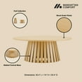 thumbnail image 4 of Layla Scandinavian Modern 2-Piece Coffee Table & End Table Set in Light Oak, 4 of 12