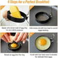 thumbnail image 5 of Walbest Professional Egg Ring For Frying Or Shaping Eggs, Round Egg Ring For Cooking, Wrought Iron Non Stick Mold Shaper Circle For Fried Egg McMuffin Sandwiches, Egg Maker Mold, 5 of 7