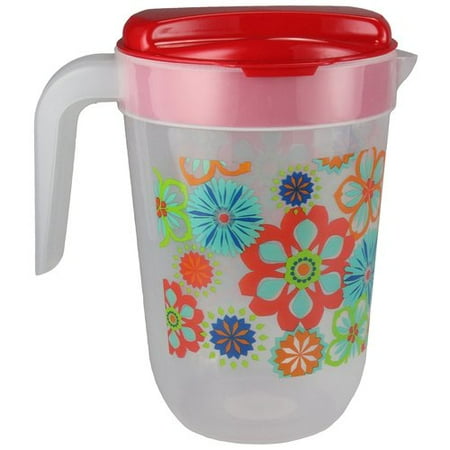 Mainstays Pitcher W/red Lid
