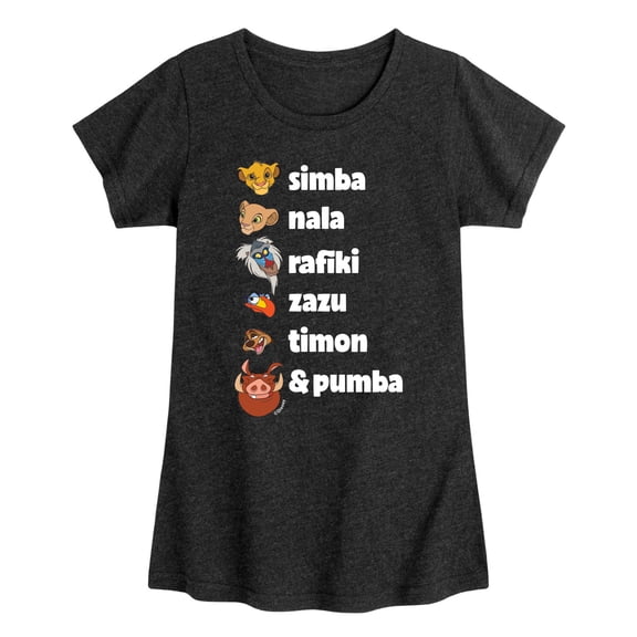 The Lion King - Main Characters - Toddler & Youth Girls Short Sleeve Graphic T-Shirt