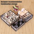 thumbnail image 3 of Caja de almacenamiento de ropa interior con compartimentos, organizador de calcetines, sujetador, calzoncillos, cajones, cajón plegable, armario, 3 of 4