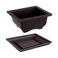 thumbnail image 4 of Training Pots with Tray flower pots Durable Bonsai Training Pots Plant Container Portable Outside for Office Home Living Room Ornament Square Shallow L, 4 of 7