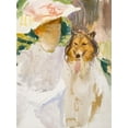 thumbnail image 2 of Sargent, John Singer 12x14 White Modern Wood Framed Museum Art Print Titled - Woman with Collie, 2 of 4