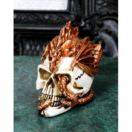 Ebros Ancient Nidhoggr Inferno Dragon Keeper Warlock Skull Miniature Figurine