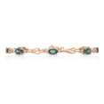 thumbnail image 2 of Galaxy Gold Size 8.5 inch 14K Solid Rose Gold Tennis Bracelet With Diamonds & Lab. Grown  Alexandrite Grade AAA, 2 of 4