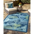 thumbnail image 5 of Liora Manne Marina Coral Garden Indoor Outdoor Decorative Pillow Lapis, 5 of 5