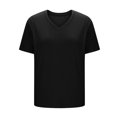 thumbnail image 3 of Oksale Basic Tees for Women Casual Round Neck Summer Tops Soft Loose Short Sleeve Plus Size Tshirts 2026 Black XL, 3 of 6