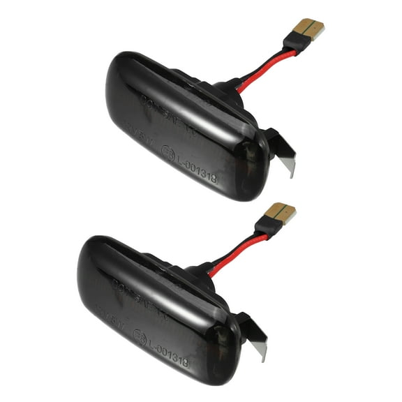 1 Pair Car LED Side Marker Lights Turn Signal Light Assembly 8E0949127 for Audi A4 S4 RS4 B6 B7 Black