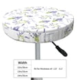 thumbnail image 4 of Xecao's Lavender Flowers Print Stool Covers offer stylish, washable protection for PU round bar stools, perfect for home or commercial use., 4 of 7